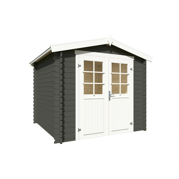 Gartenhaus »Ingo«, BxHxT: 262,6 x 222,3 x 250 cm, (Außenmaß inkl. Dachüberstand), grüngrau