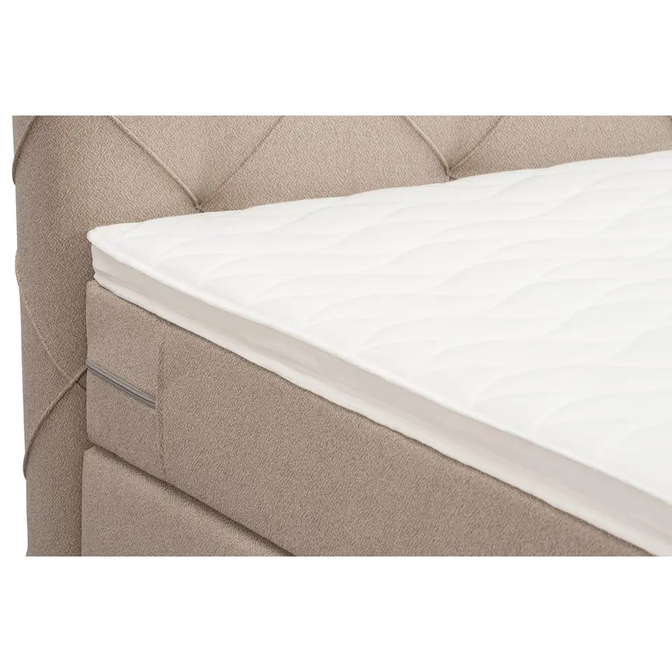 Boxspring Liv geruit - beige - 120x200 cm - slanke poot