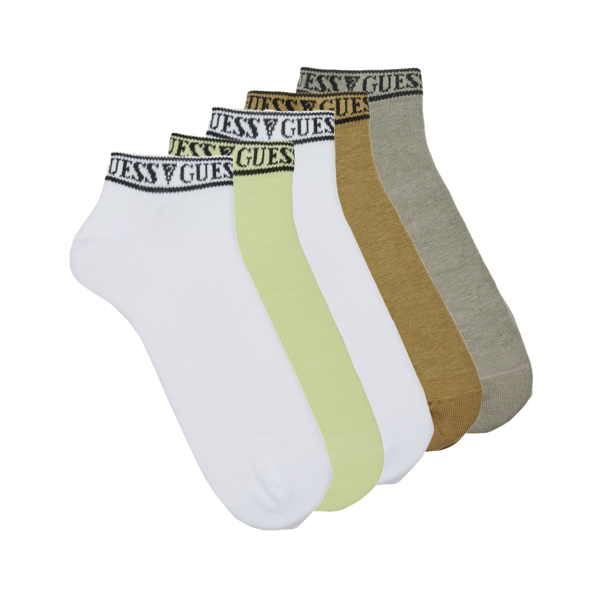 Guess - NJFMB SNEAKERS SOCKS X5 - Black / White / Kaki / Grey / Grey