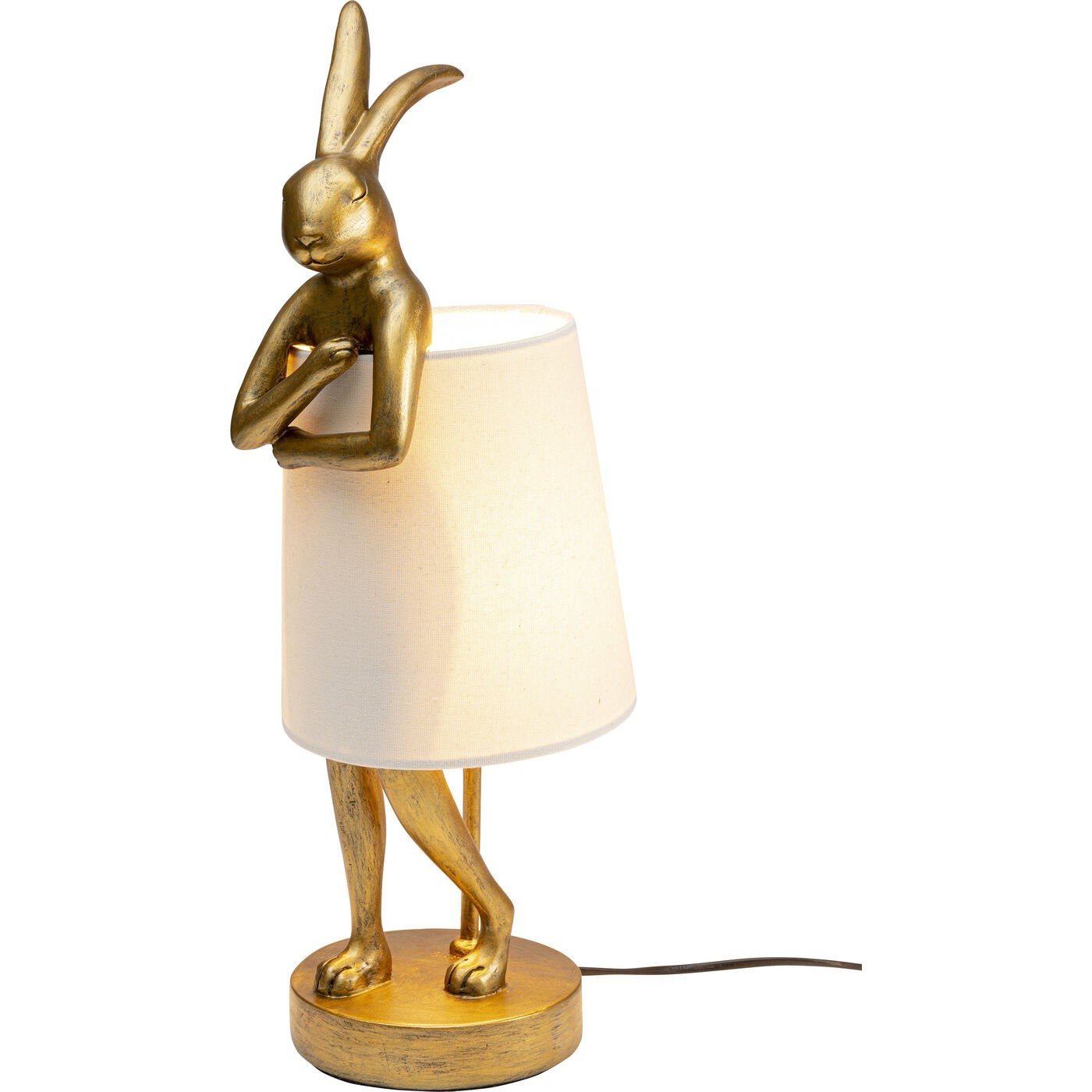 Tafellamp Animal konijn 50cm goud en beige Kare Design
