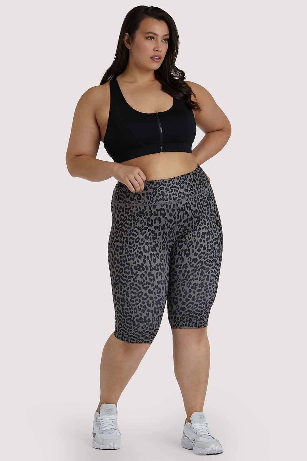 Wolf & Whistle Dusty Olive Leopard Curve 'Shorts'