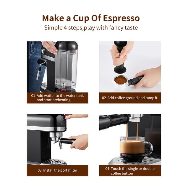 20 Bar Espresso Machine,1350W High Performance