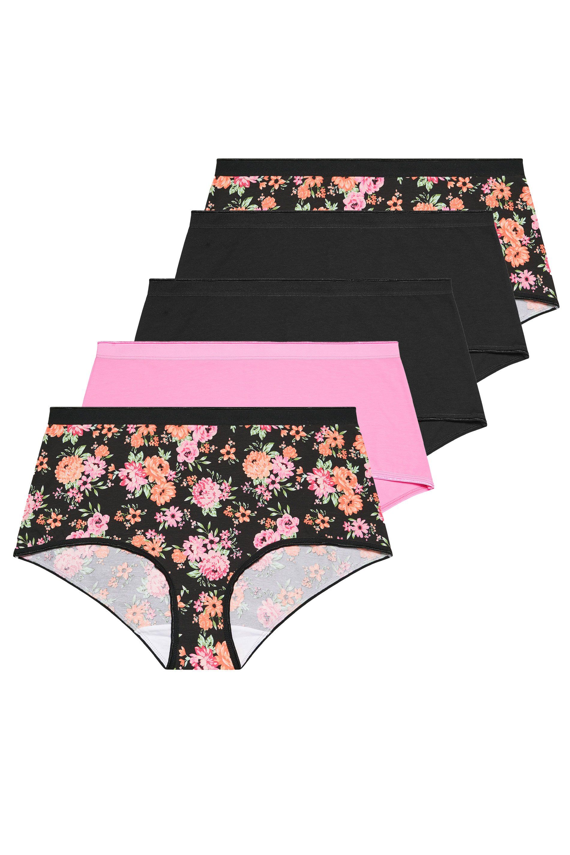 Yours 5 Pack Floral Print Full Briefs