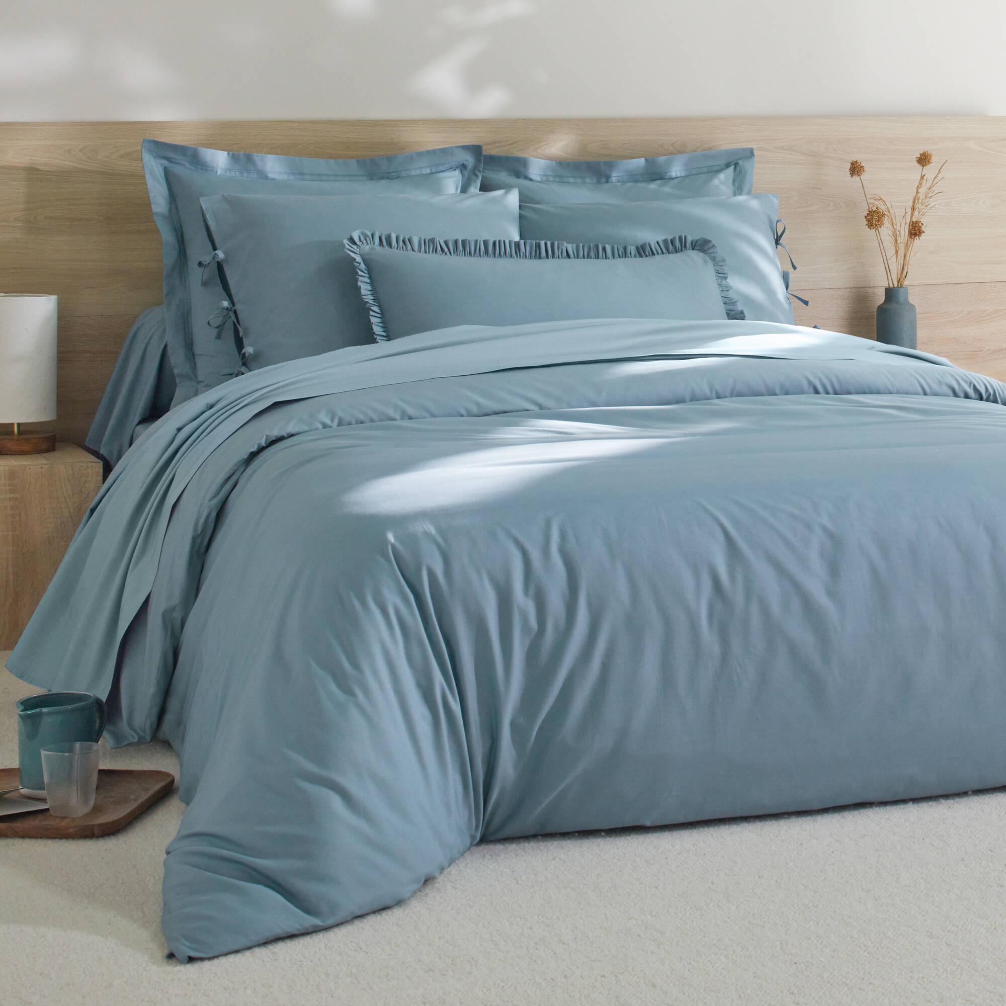 Linge de lit uni percale