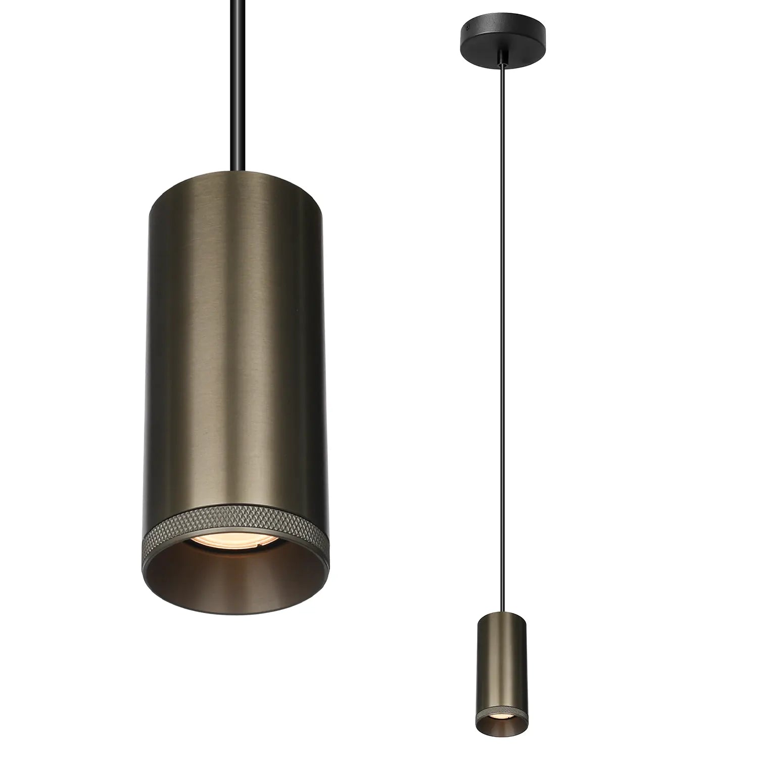 Artdelight hanglamp Milano - 1 lichts - 6.6 x 150  cm - brons