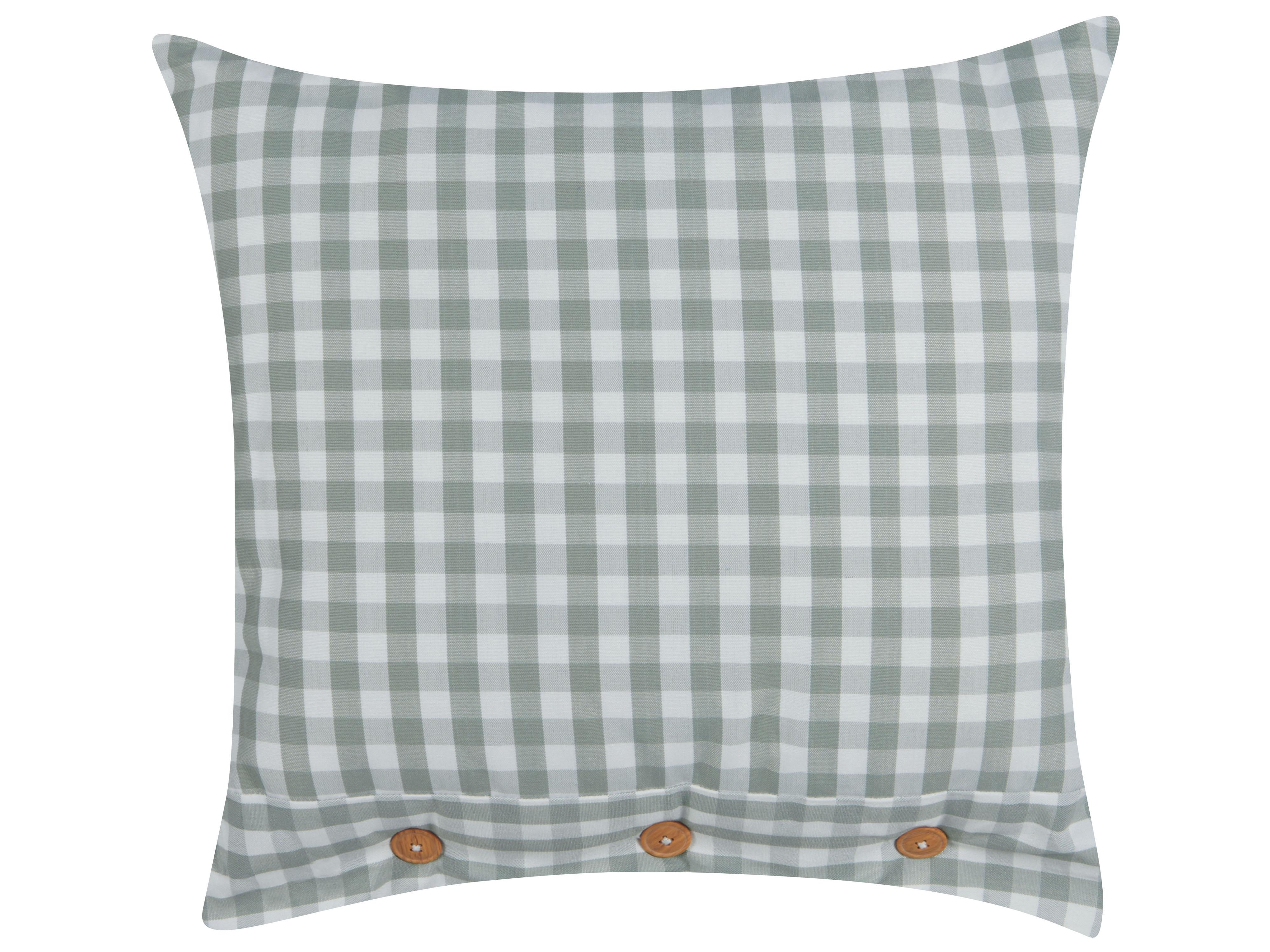 Throw Cushion TALYA 45 x 45 cm Mint Green Checked