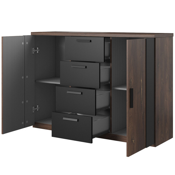 Komoda SELMA SG26 dąb artisan / czarny
