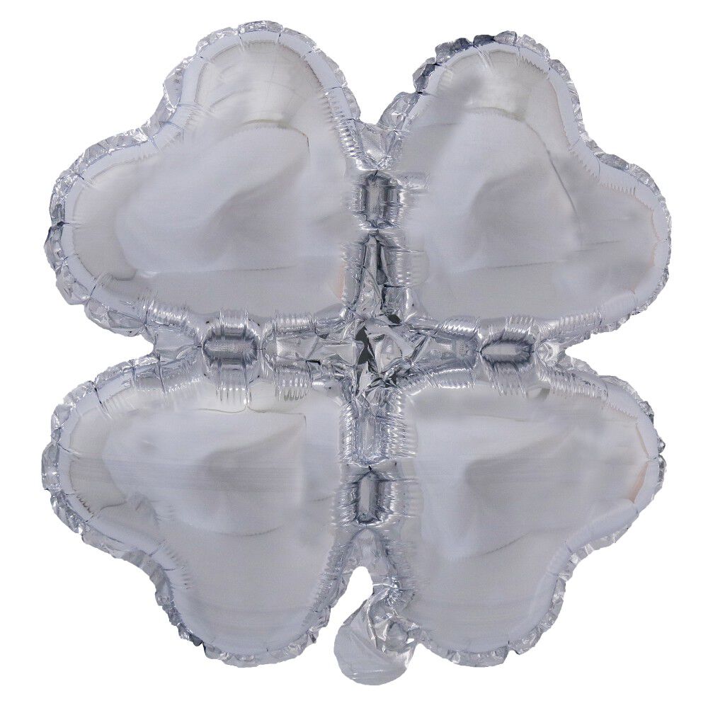 Ballon forme trèfle aluminium (2 modèles argenté ou vert)
