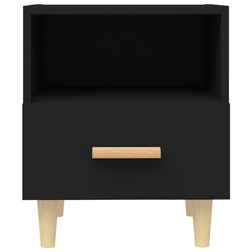 NNEVL Bedside Cabinets 2 pcs Black 40x35x47 cm
