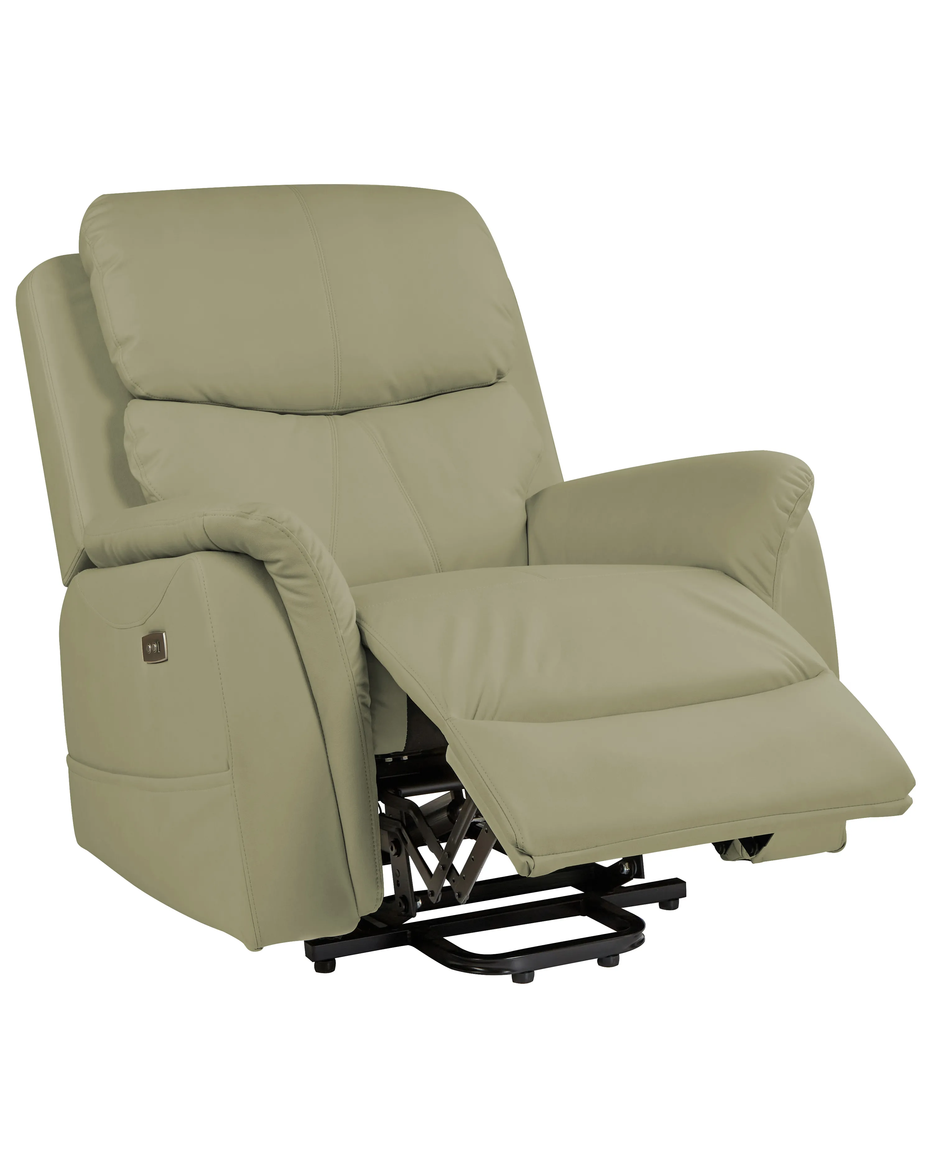 Electric Recliner Chair GLORIE with Massage Fabric Green