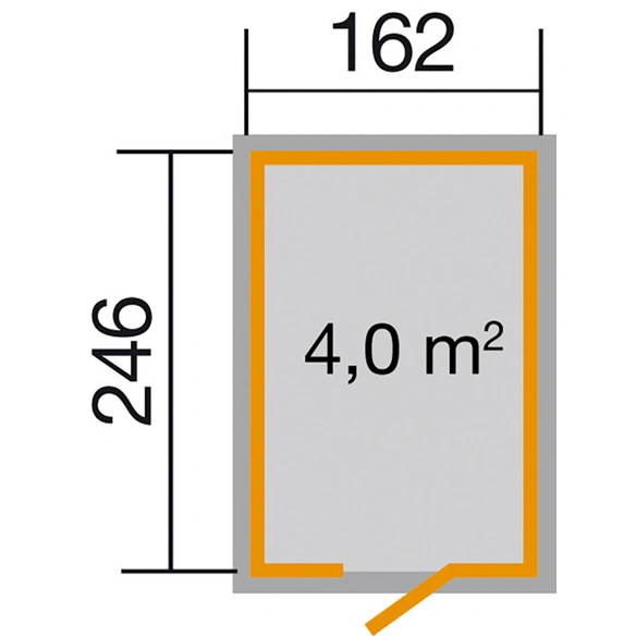 Gartenhaus »Schwedenhaus Gr. 2«, Holz, BxHxT: 200 x 220 x 286 cm (Außenmaße inkl. Dachüberstand)