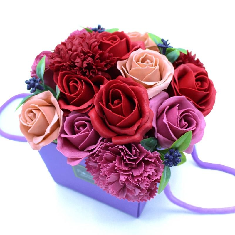 Serenityy Luxury Soap Flower Bouquet - Purple Rose Garden