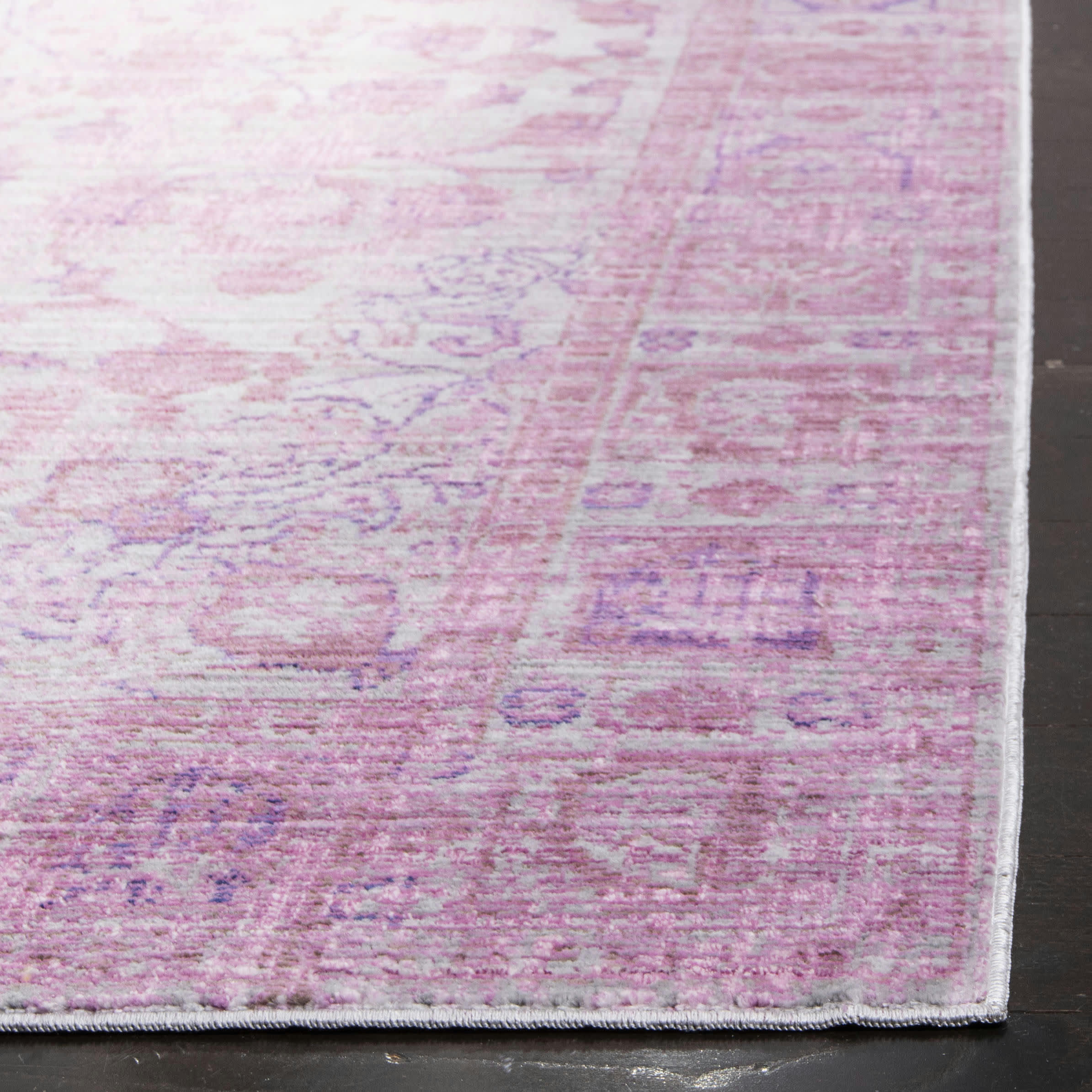 VALENCIA - Tapis de salon interieur en rose & multi, 122 x 183 cm