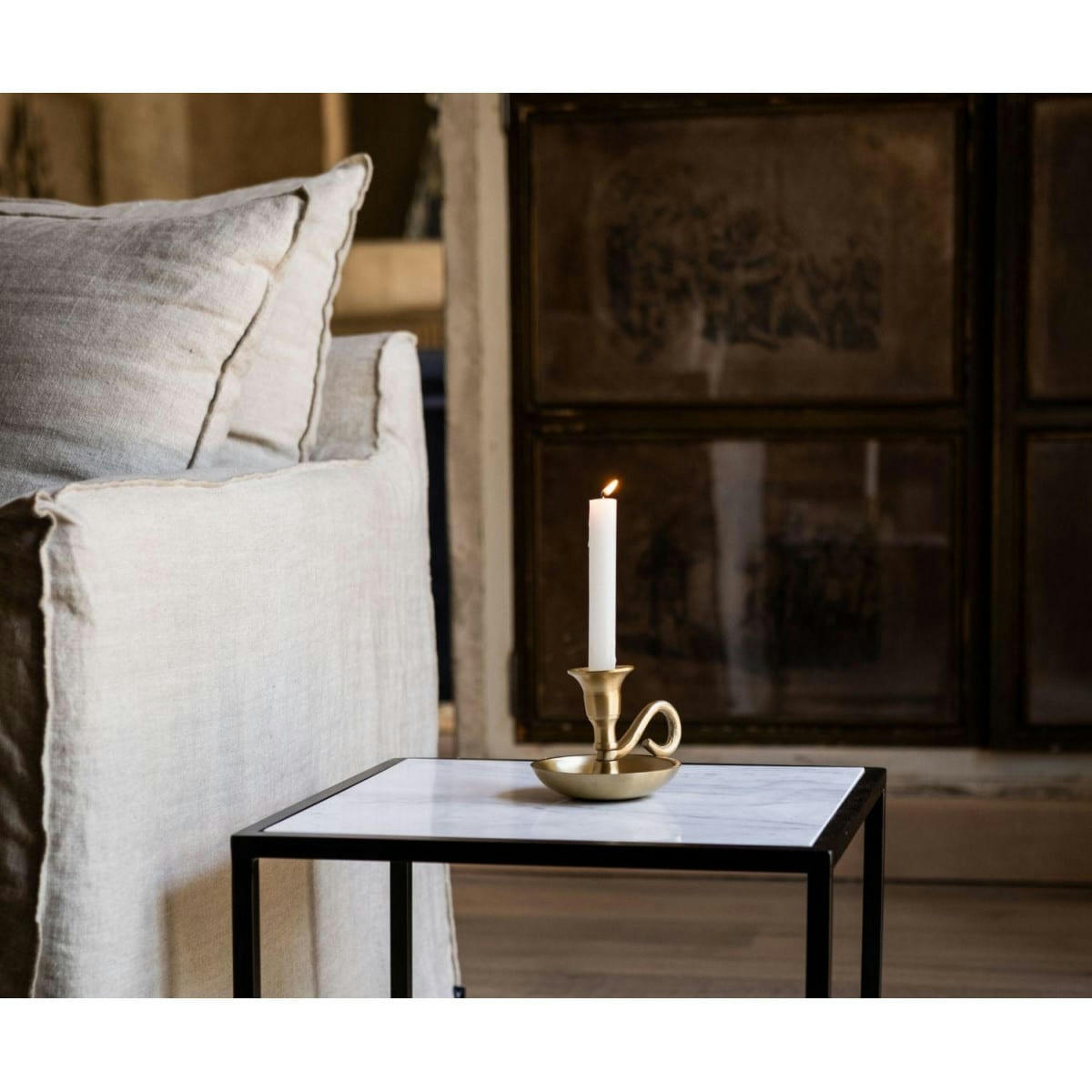 ALADIN - Chandelier en aluminium doré 14x14x10cm