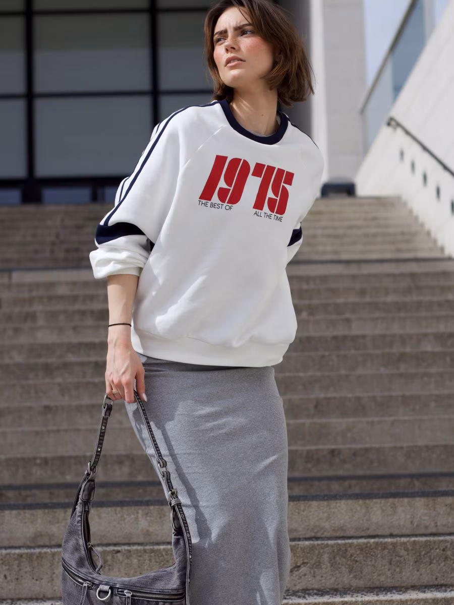 Oversized Printed Sweatshirt