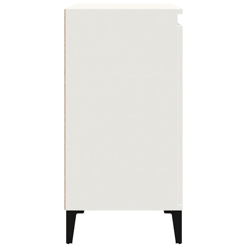 NNEVL Bedside Cabinet White 40x35x70 cm Engineered Wood