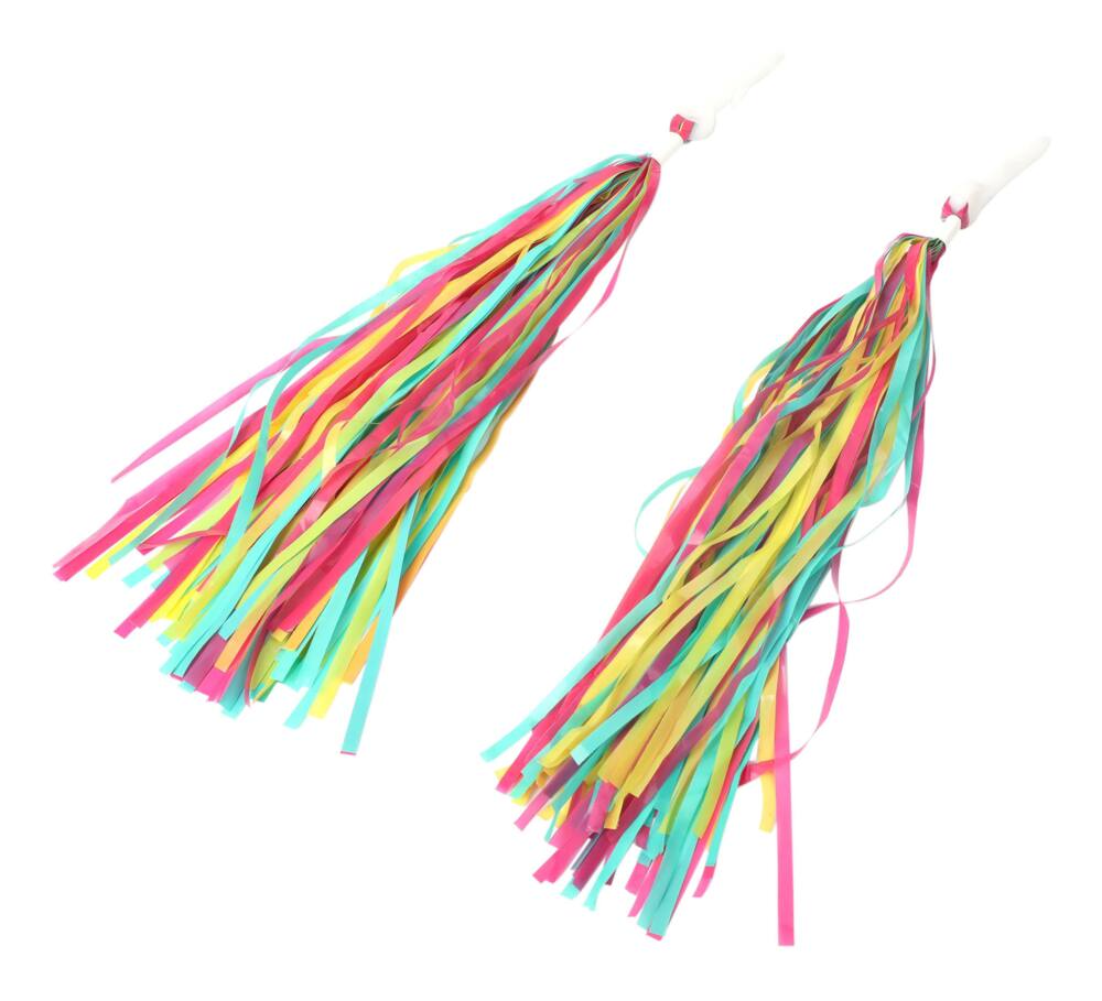 Supercycle Foil Kids' Bike Handlebar Grip Streamers/Tassels, Multi-Colour