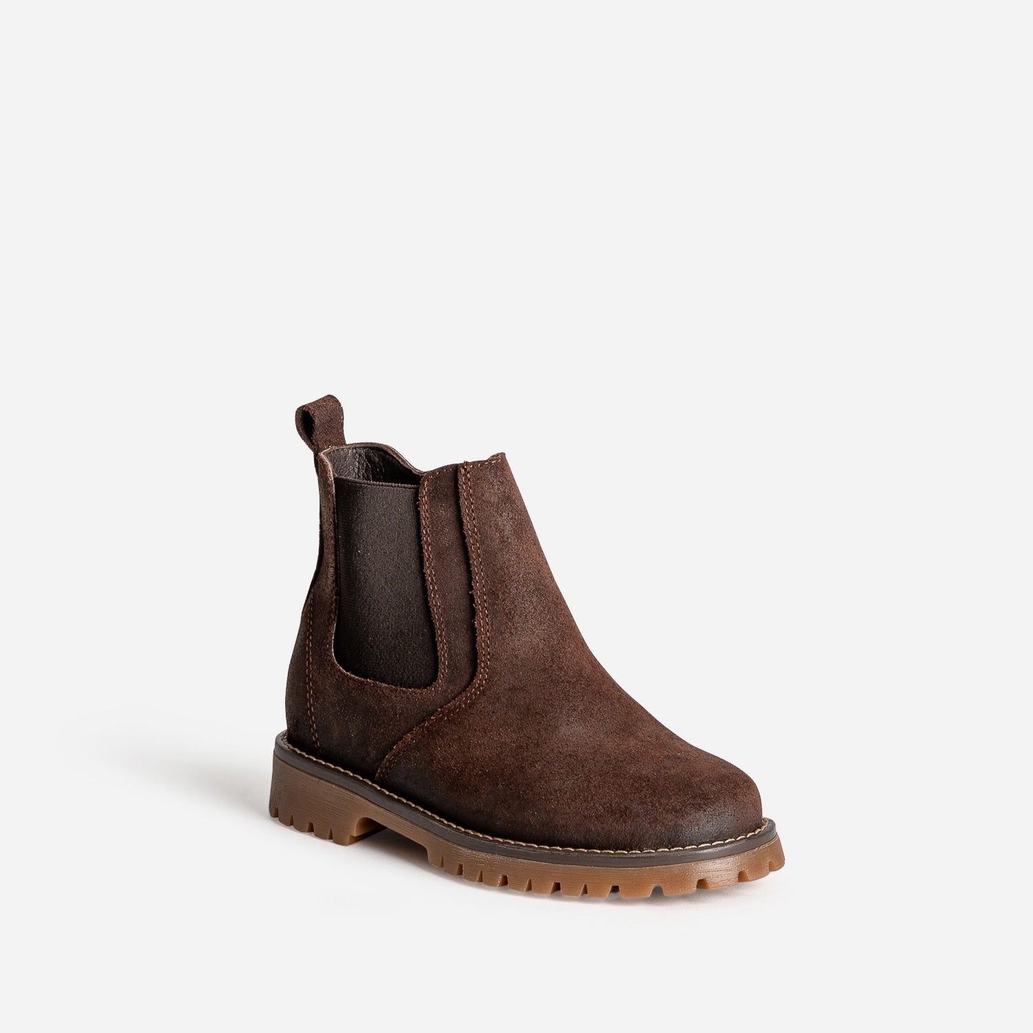 Boots BUGGY marron en cuir velours