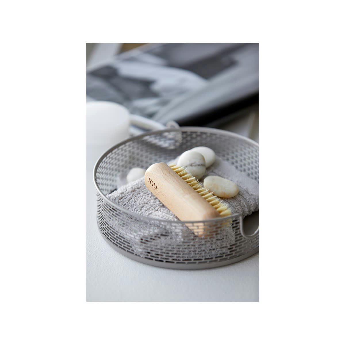 BATH - Panier rond en fer taupe