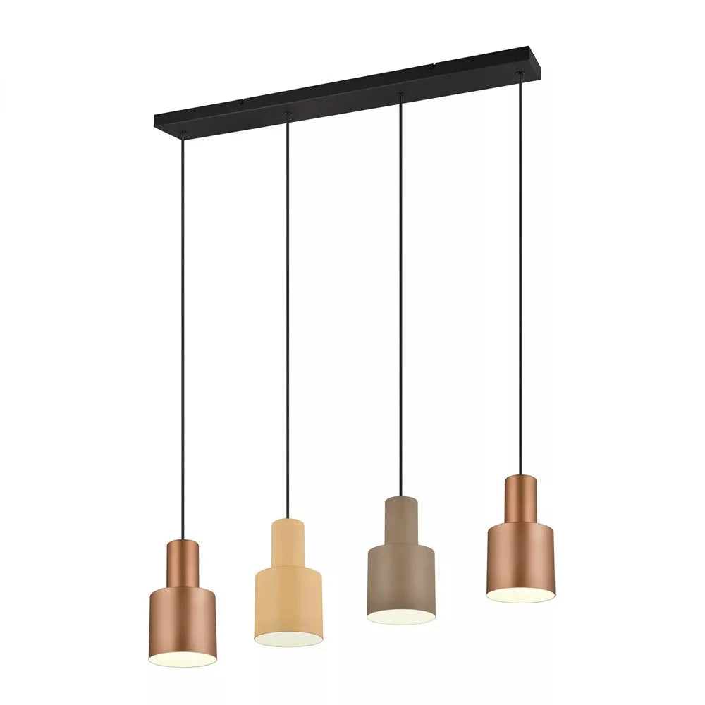 Trio Leuchten hanglamp Agudo - 4 lichts - 80 x 150  cm - zwart