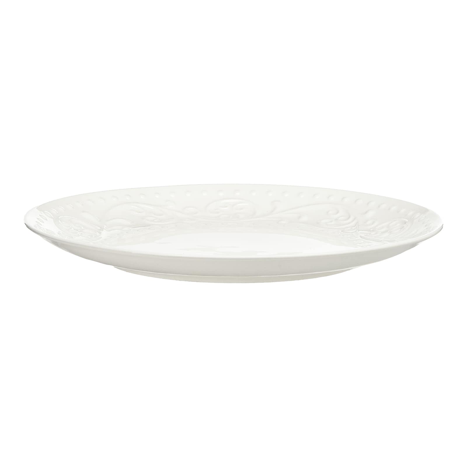 Speiseteller Relief Floral Creme, ⌀ 28 cm, H 25 mm