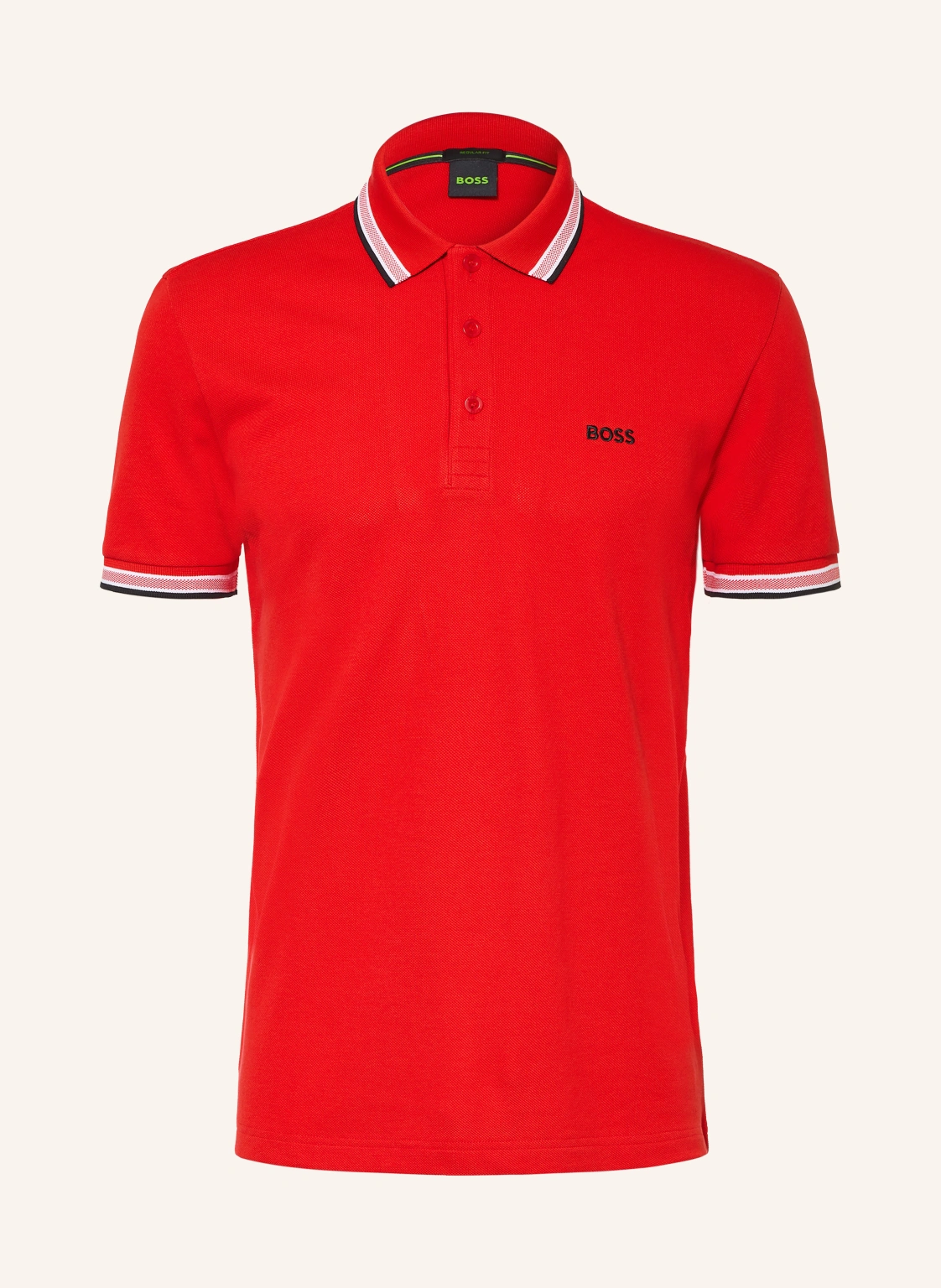 BOSS Piqué-Poloshirt PADDY CURVED Regular Fit