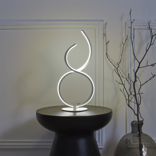 LAMPA LED ozdobna biała ENERGOOSZCZĘDNA nowoczesna