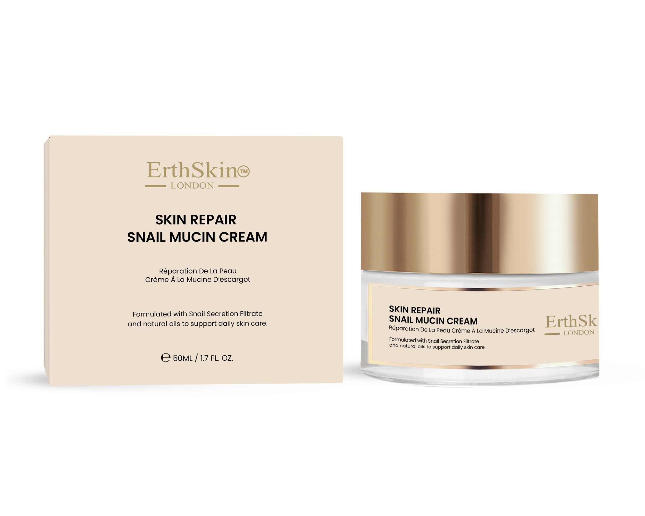 Erth Skin London Skin Repair Snail Mucin Cream 50ml