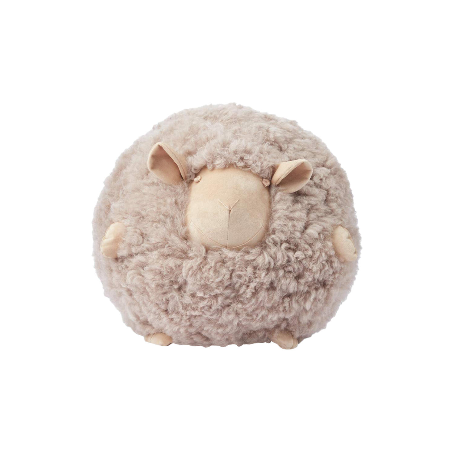 Cute Sheep rund pude ø 34 cm, taupe