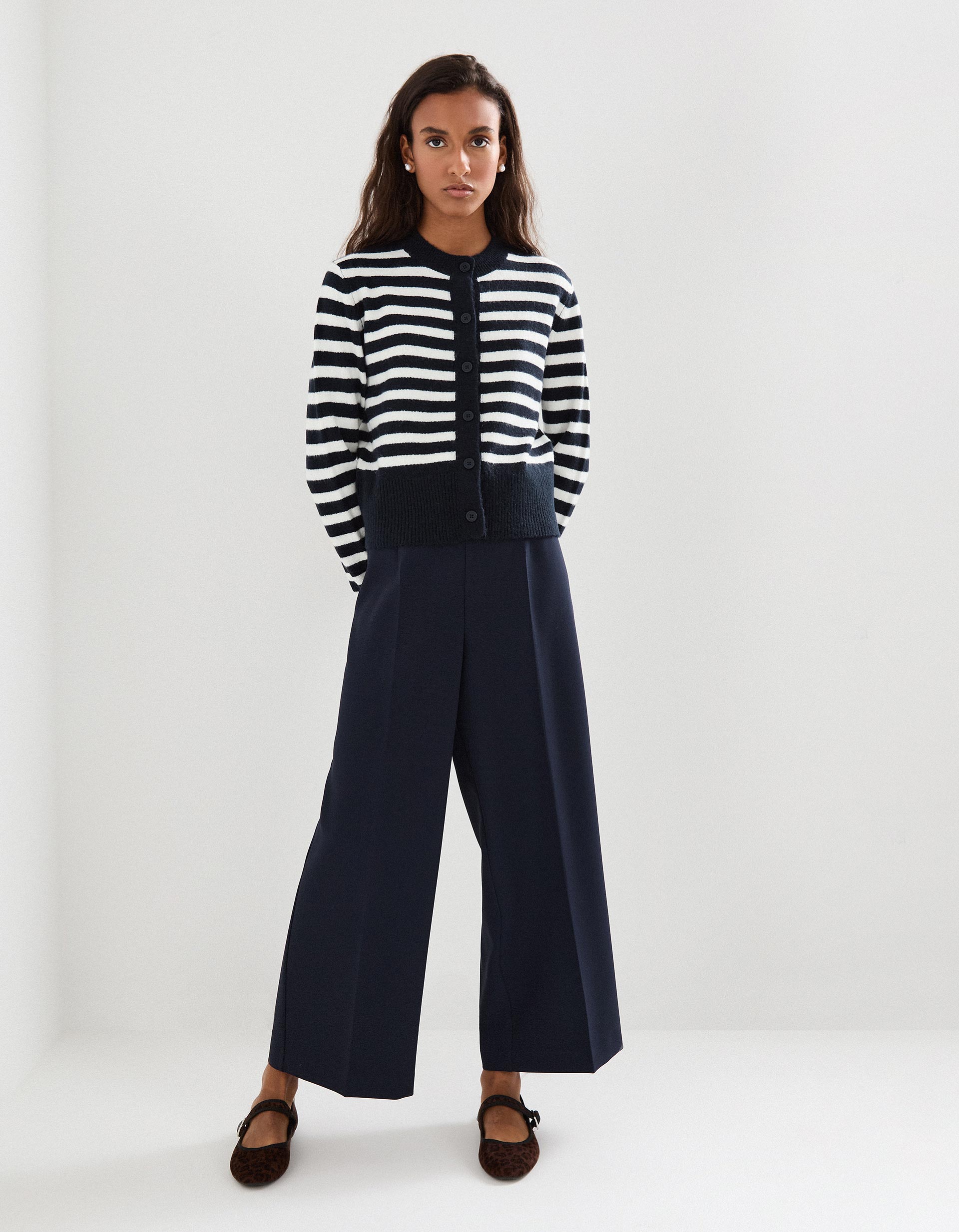 Calças Culotte, Mulher, Azul Escuro