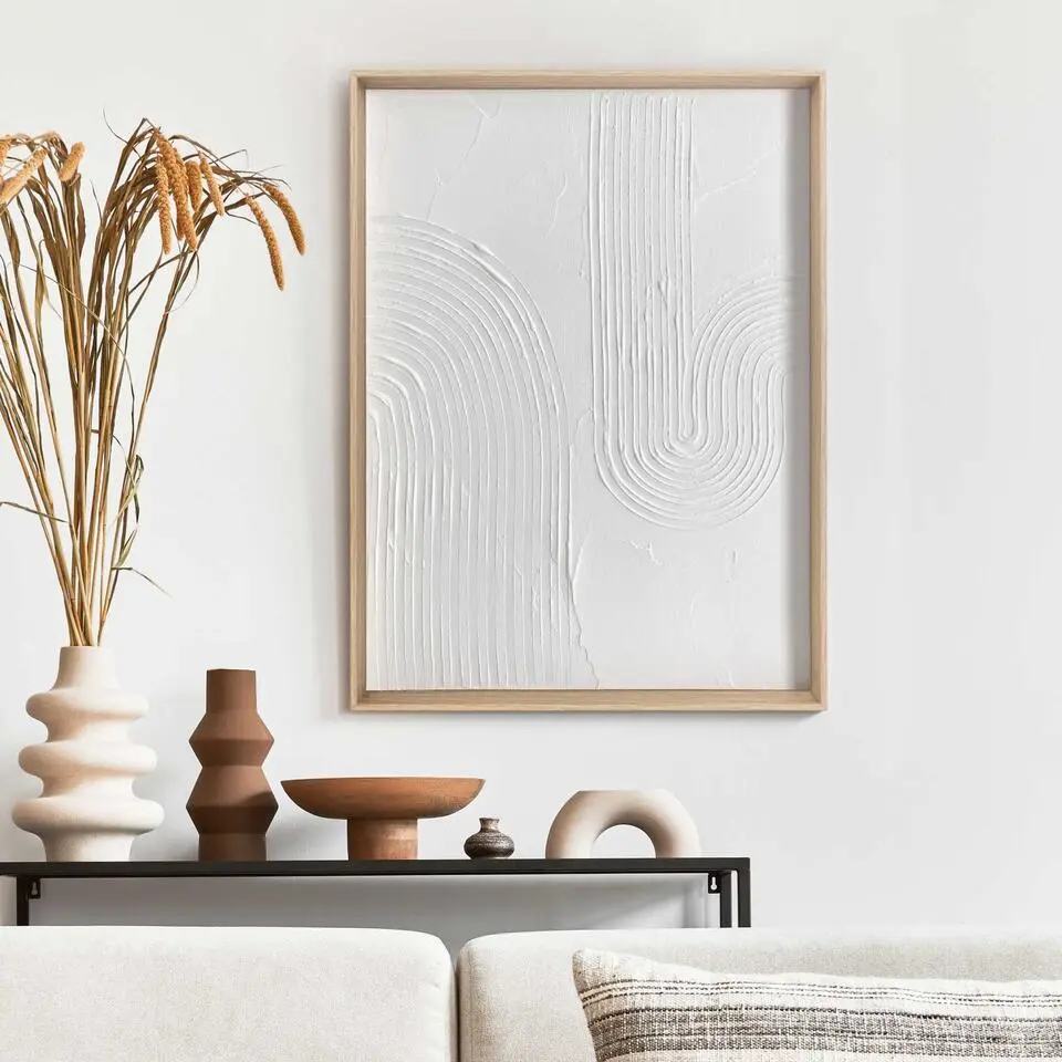 Schilderij 3D Art Sharp - 40 x 30 - Wit