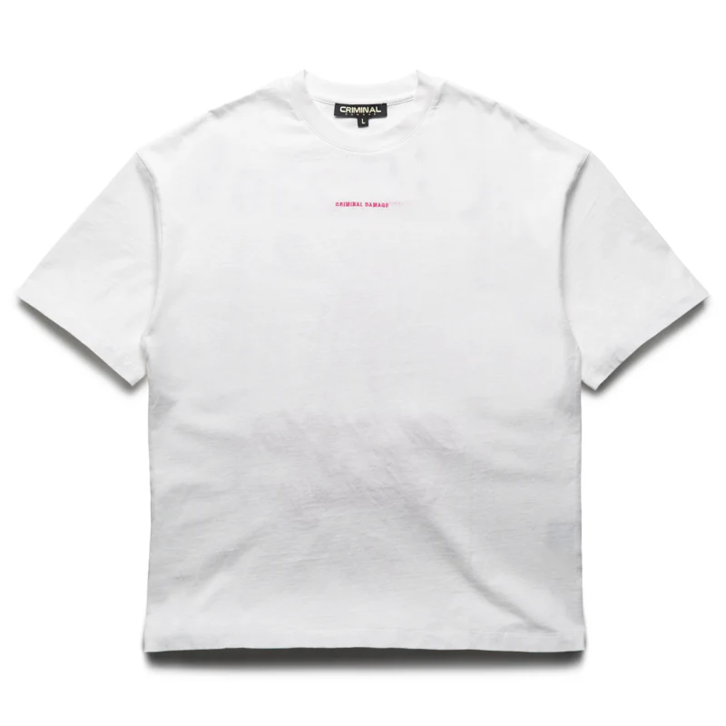 Criminal Damage Fantasy Fulfilled Tee - Off White/Pink