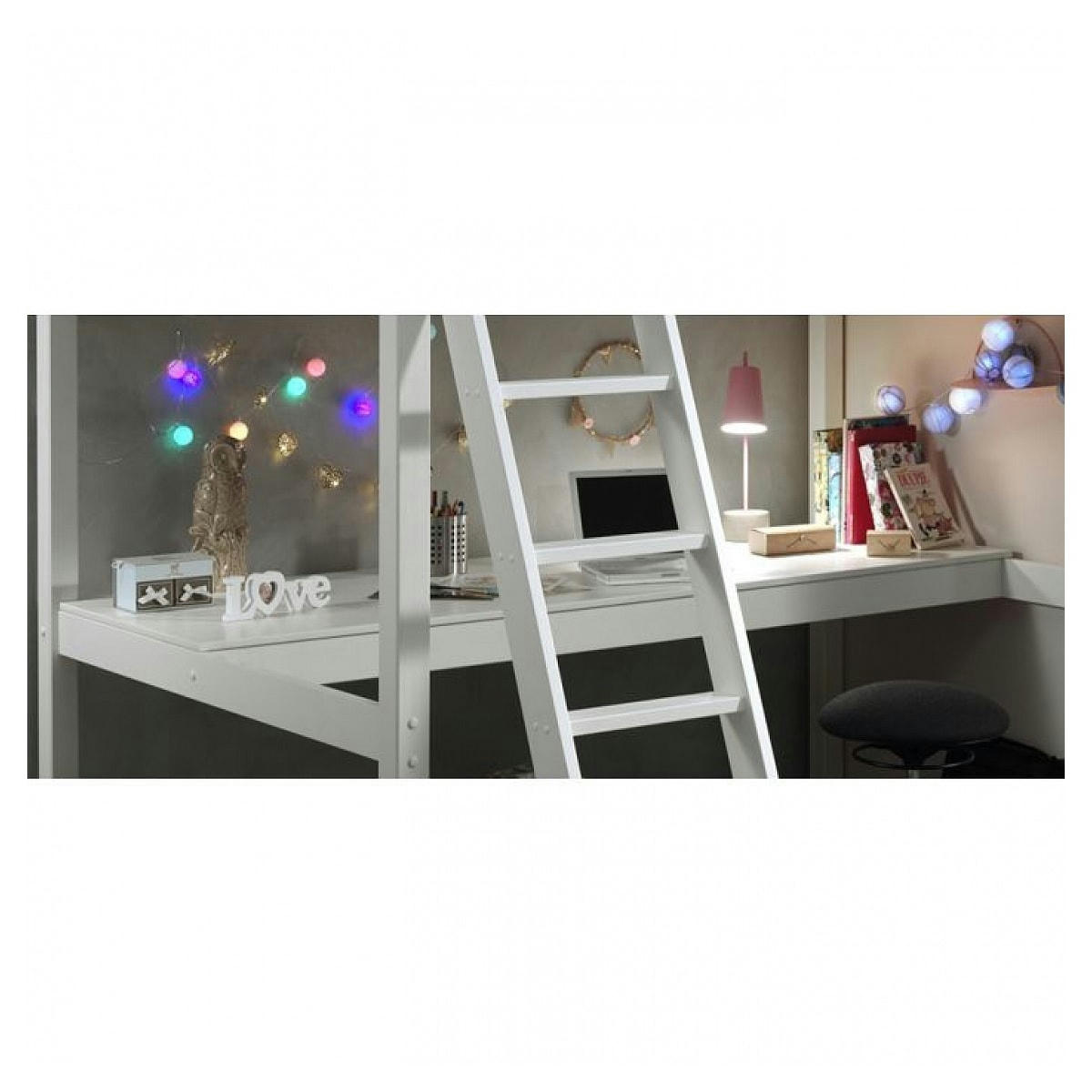 WILD - Bureau wild pour lit mezzanine blanc