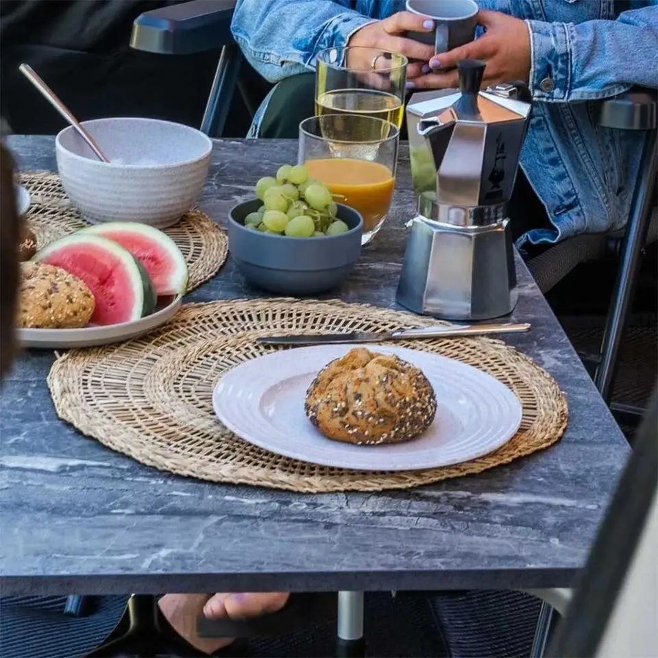 Travellife Sorrento inklapbare kampeertafel dark grey - 100x70x72,5 cm