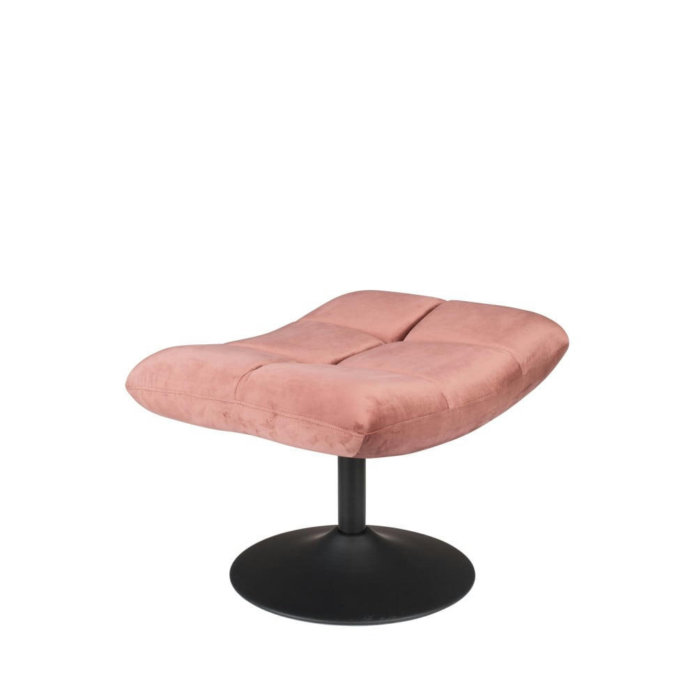 BAR - Repose-pieds en velours vieux rose