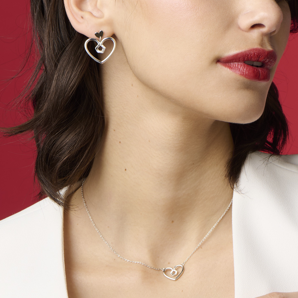 Boucles d'oreilles Girafe Cœur