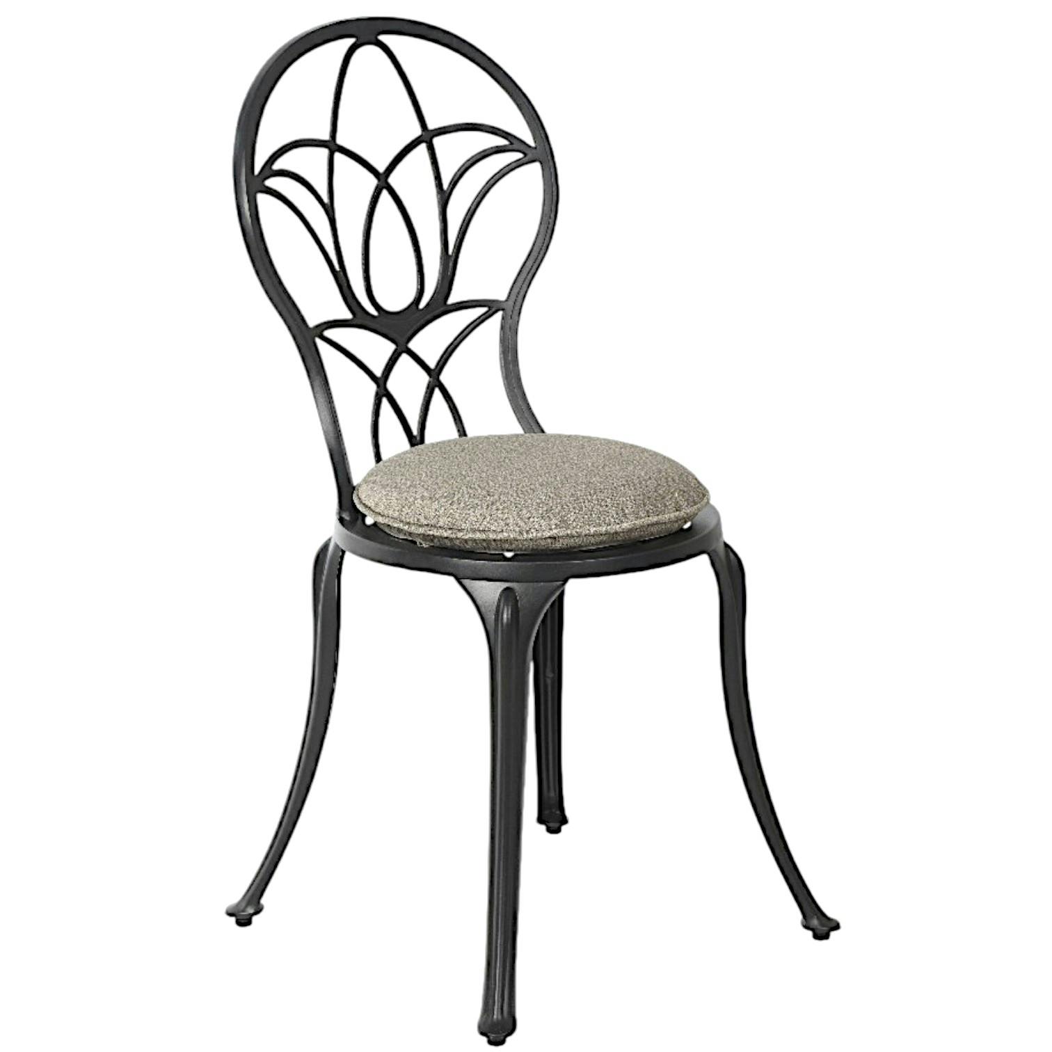 Chaise de jardin bistrot gris foncé