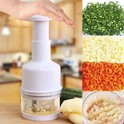 NNEOBA Stainless Steel Onion Chopper &ndash; Hand-Press Food Cutter & Slicer