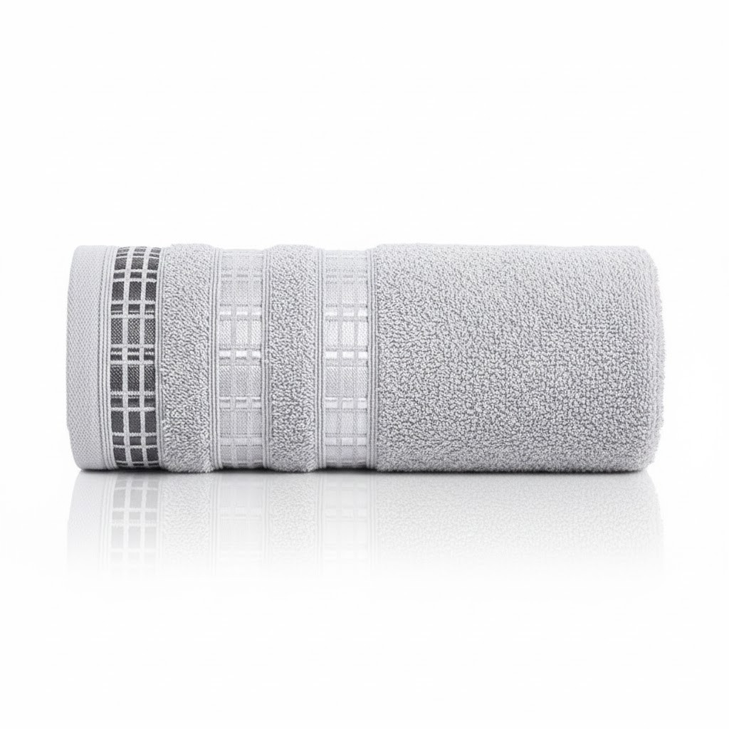 Ręcznik bawełniany frotte 50x90 cm Luxury szary miękki chłonny