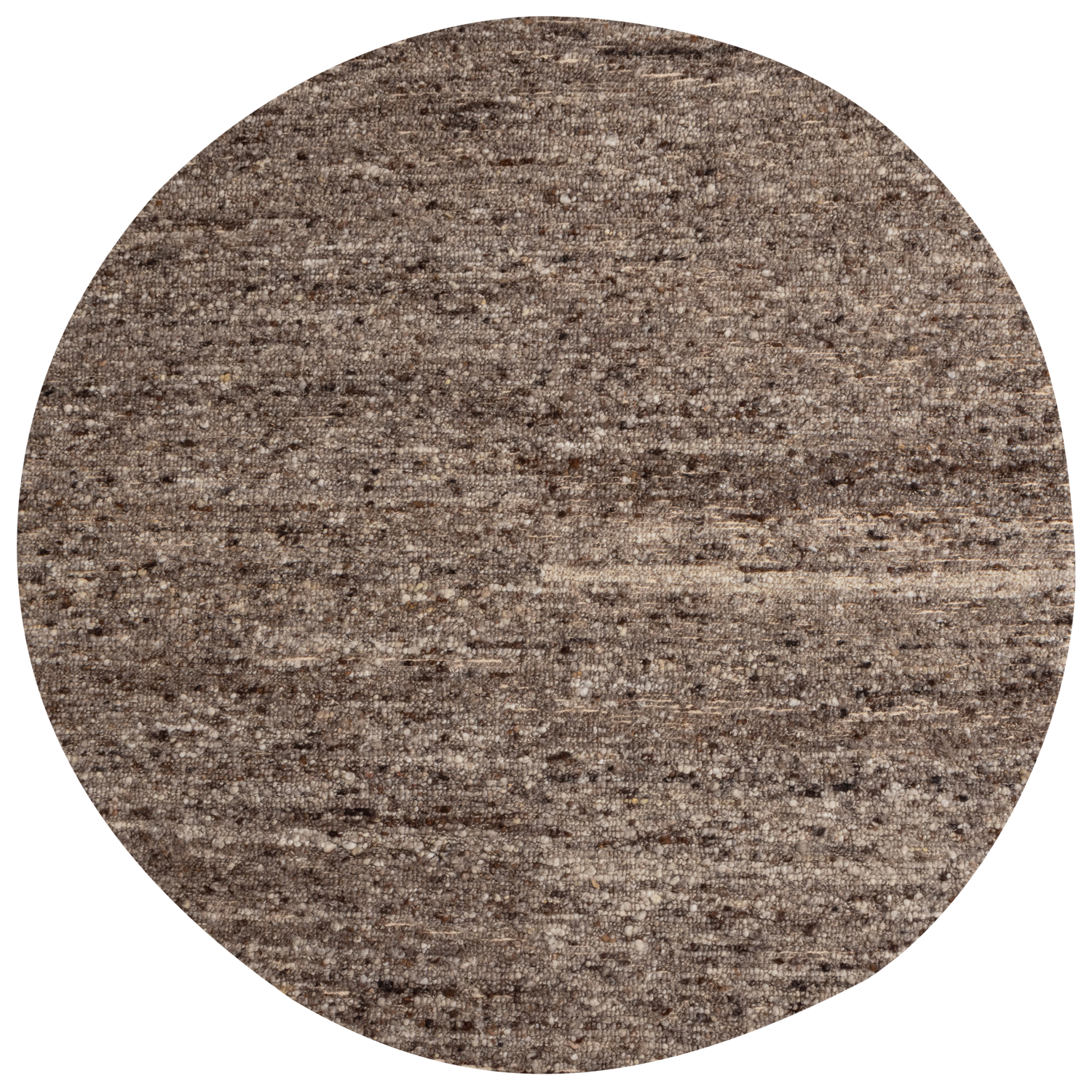 WOOOD Efia Vloerkleed Rond - Wol - Bruin Melange - Ø200 cm