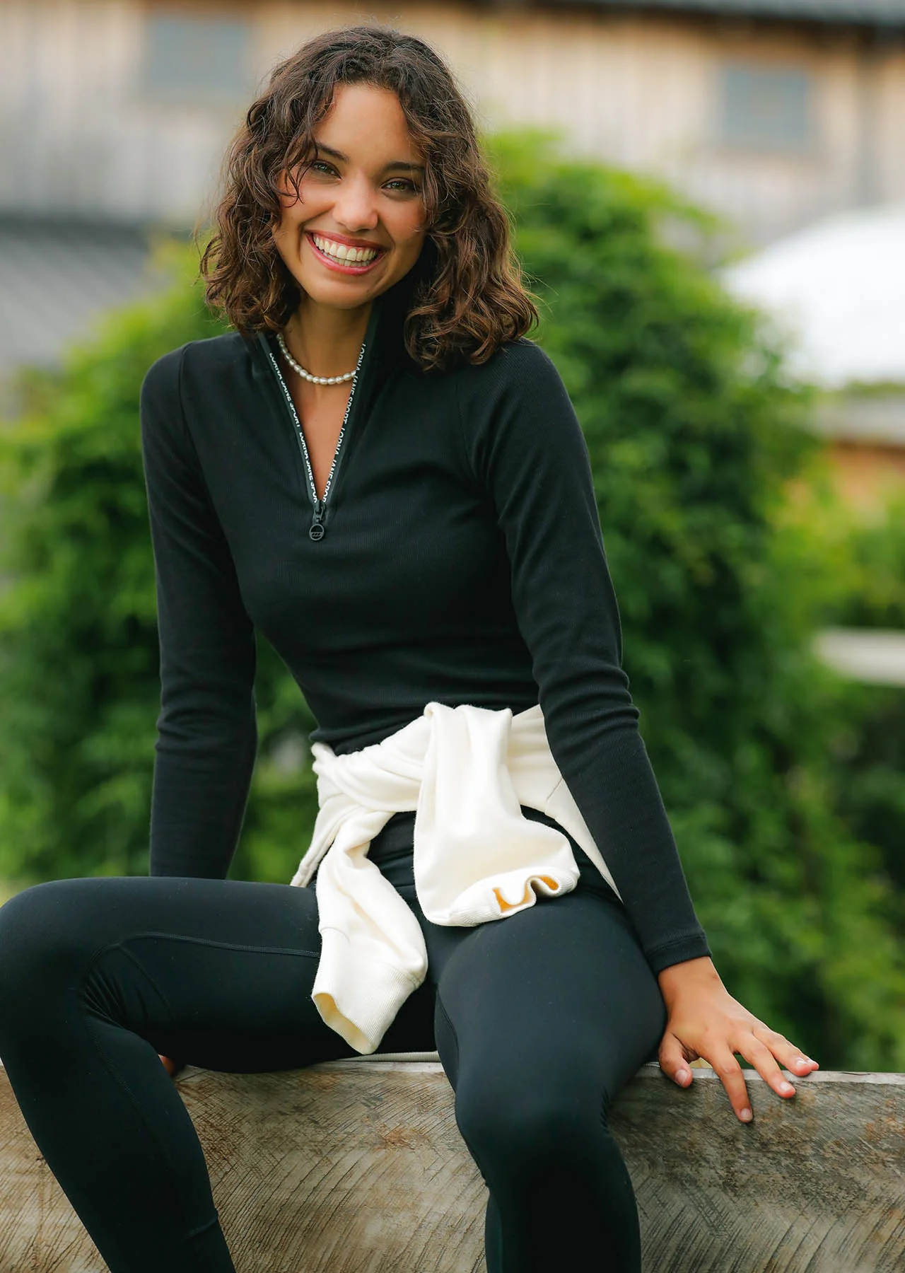 Half Zip Iconic Long Sleeve Top