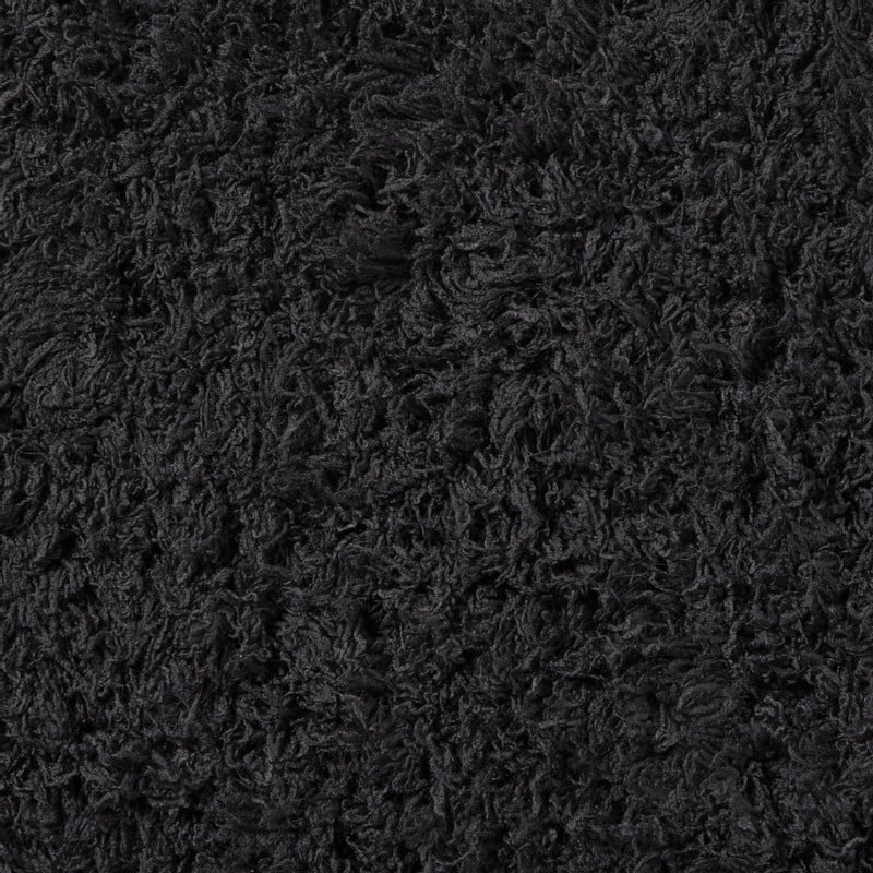 Badmat fluffy - zwart - 45x70 cm