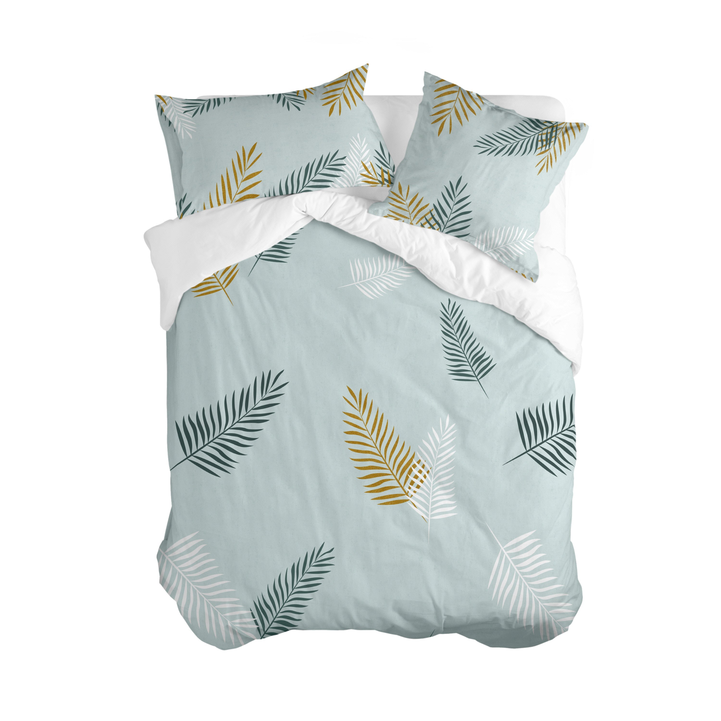 Blanc Dekbedovertrek Foliage Mint