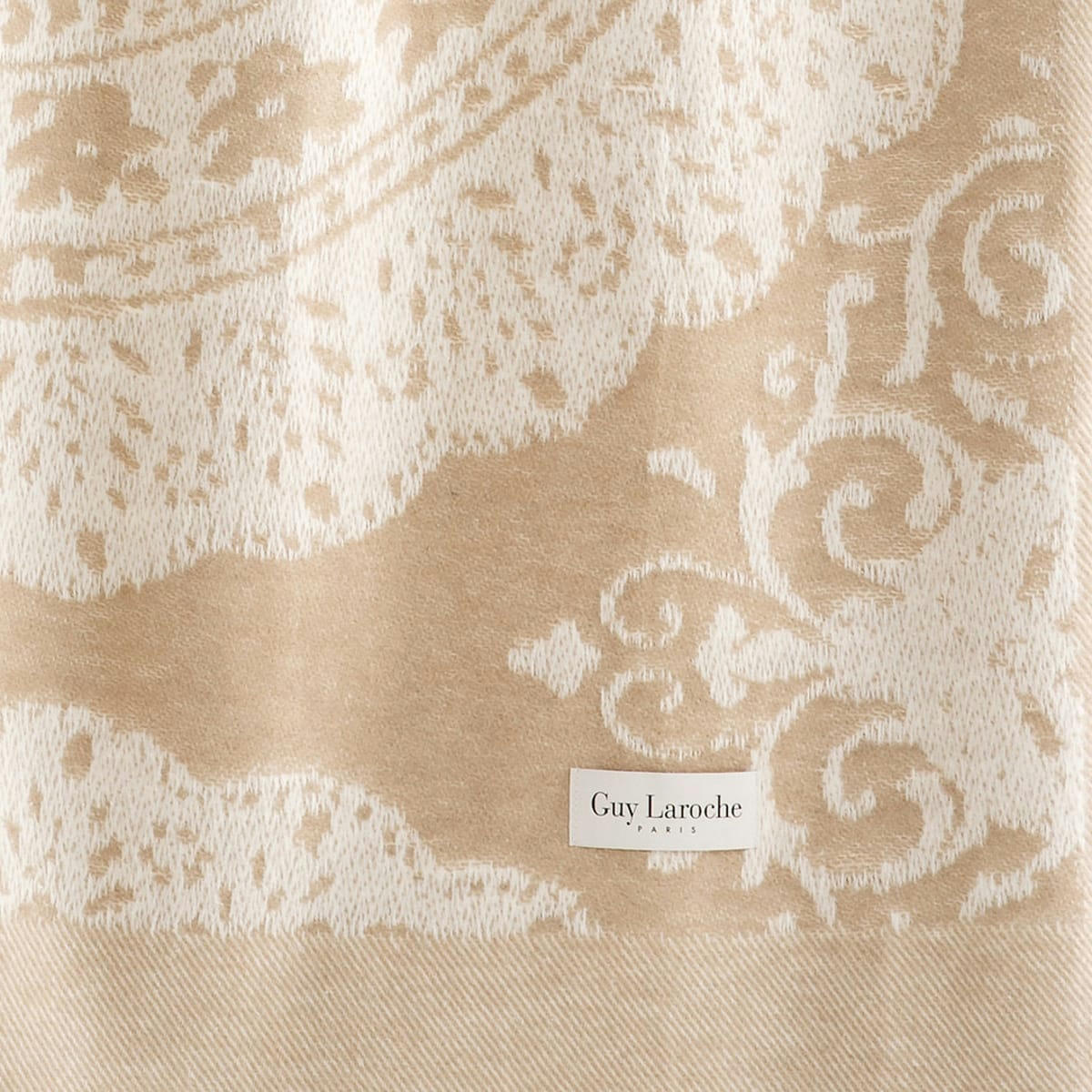 ROSIERS - Plaid en coton beige 130x170