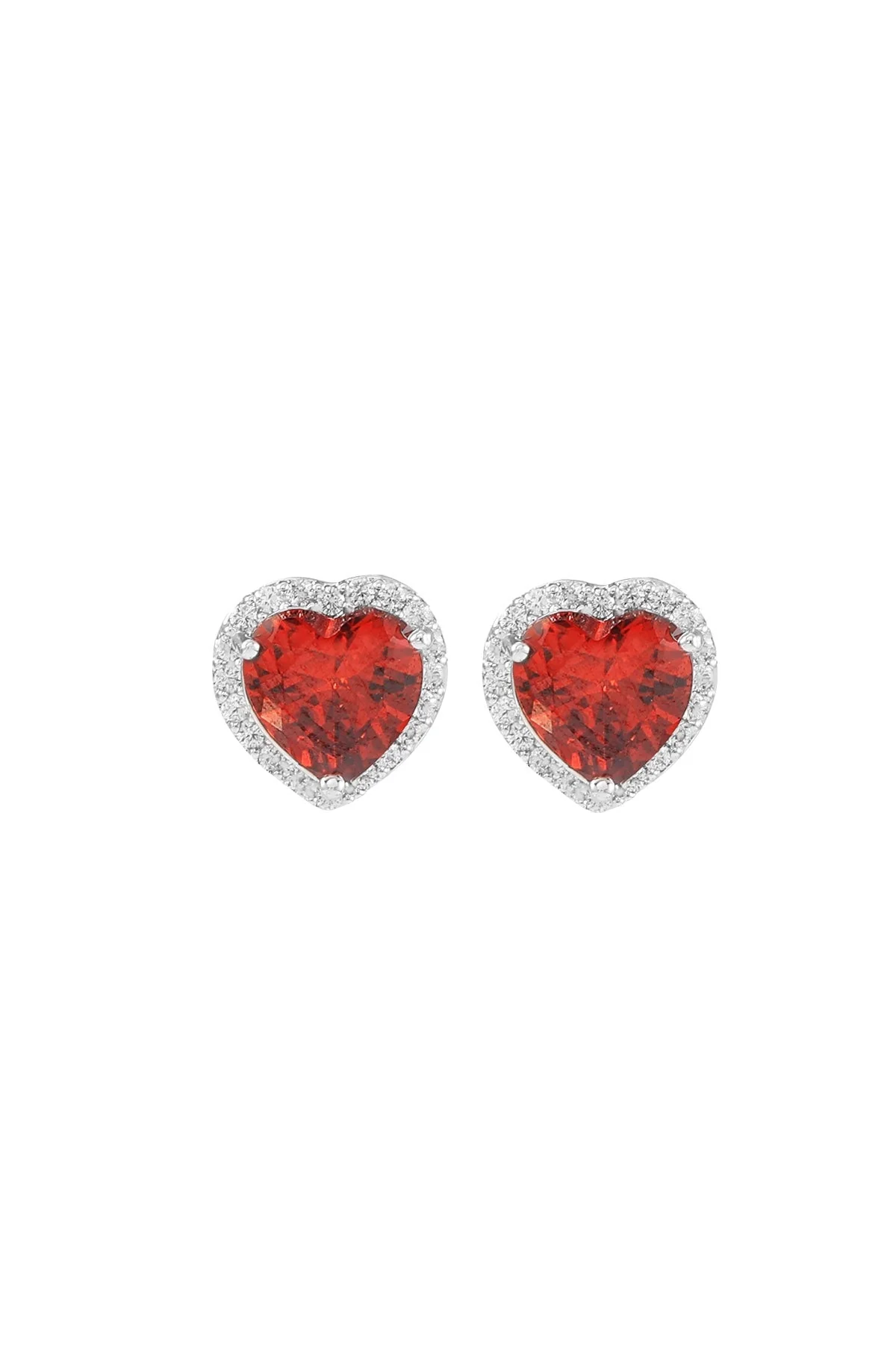 Red Heart Shaped Earrings