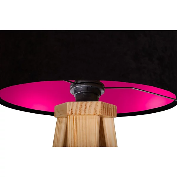 Lampe de chevet kids 010s-004 30 x 30 x 46 cm Bois clair, noir, rose