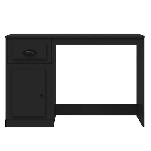 NNEVL Desk with Drawer Black 115x50x75 cm Engineered Wood