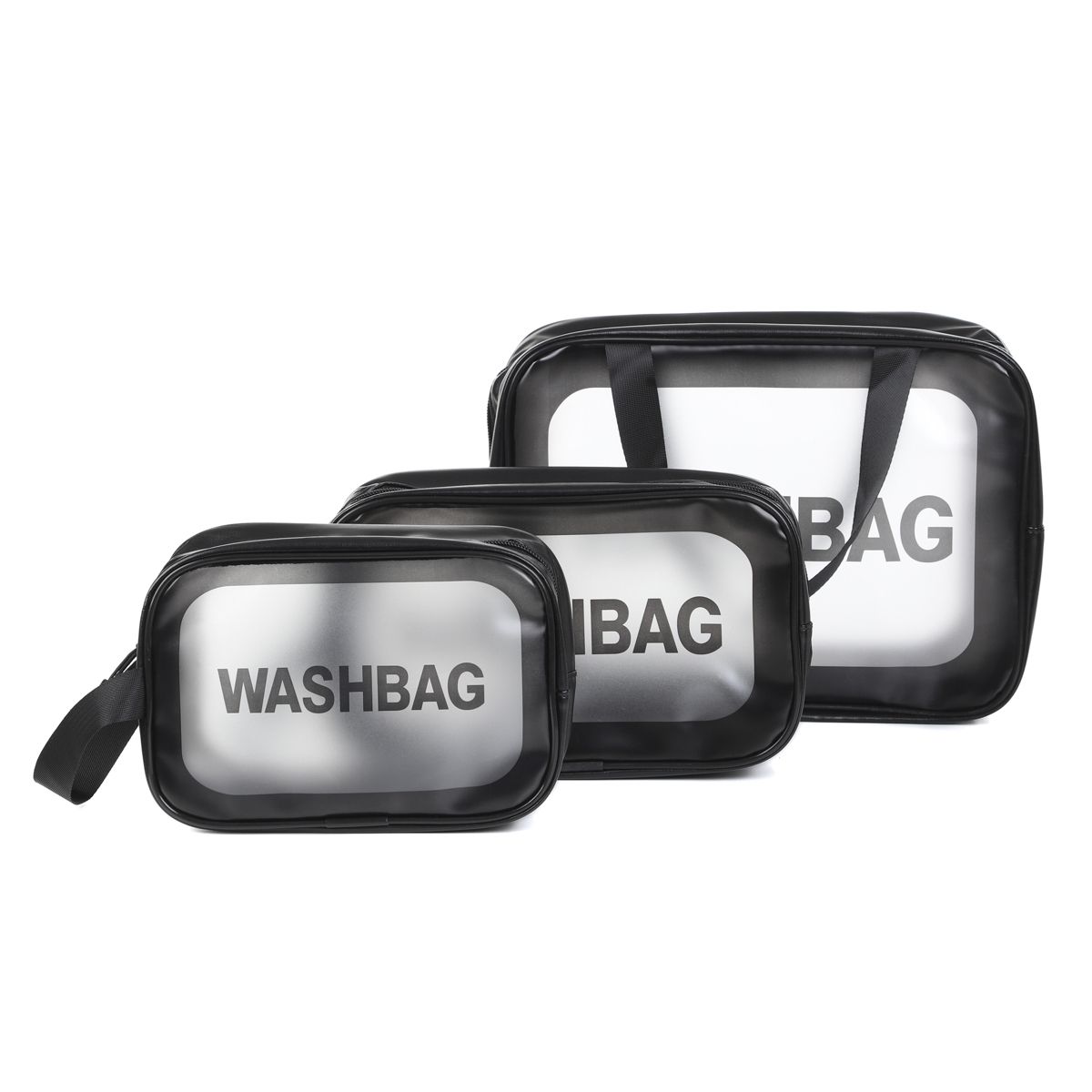 Zestaw kosmetyczek EMERETH czarnych 3 szt.