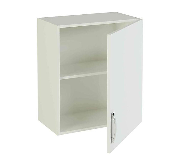 Meuble haut de cuisine 1 porte coloris blanc - Hauteur 70 x Longueur 60 x profondeur 35 cm