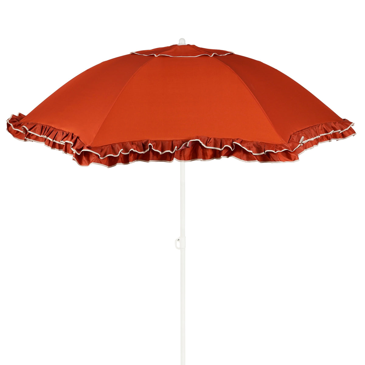 Mica Decorations Kantelbare Parasol met Streepprint - Stokparasol 238 x Ø195 cm - Tuin of Balkonparasol - Polyester, Staal - Geel, Roze